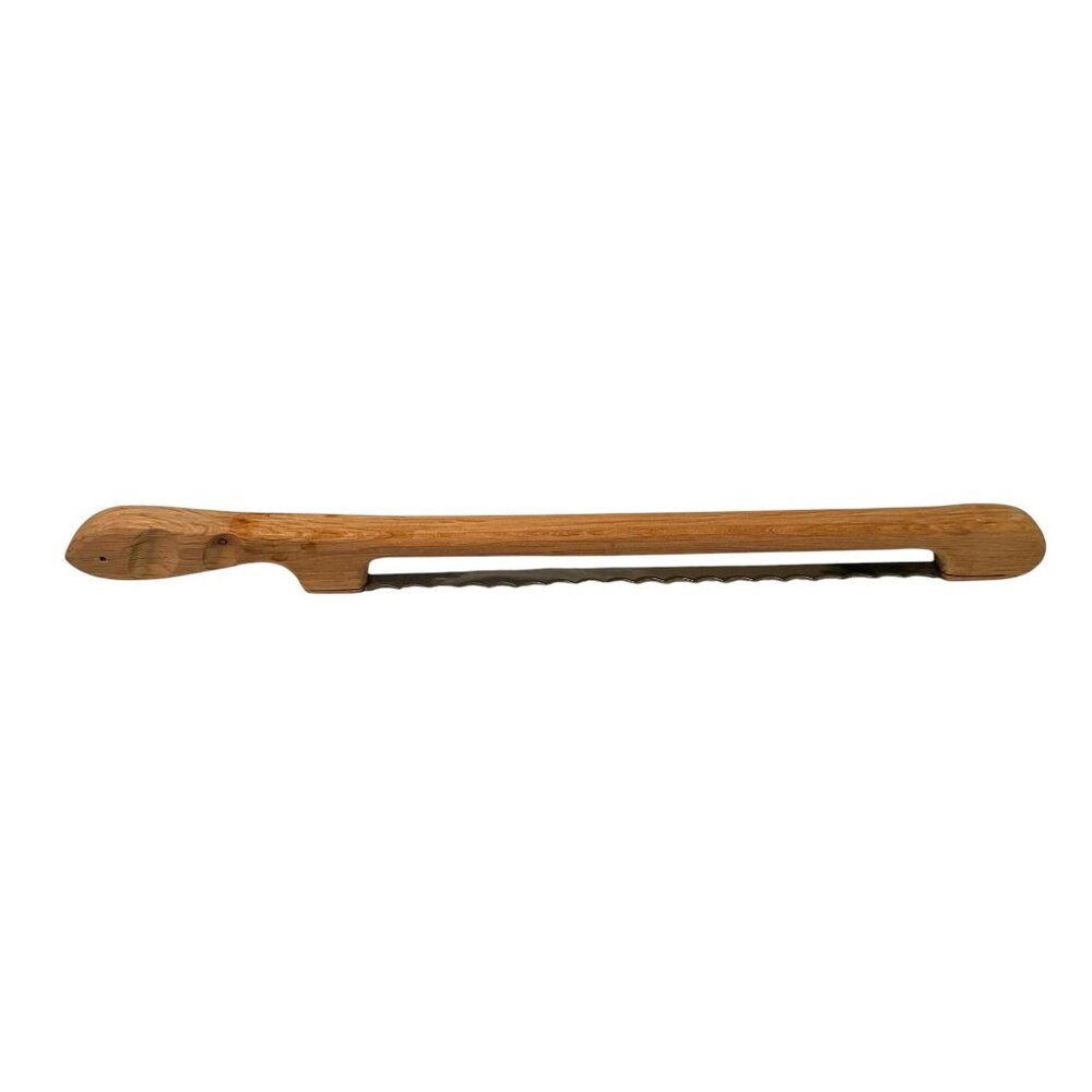 Wooden & Metal Fiddle Knife Cheese Slicer With Ergonomic Handle